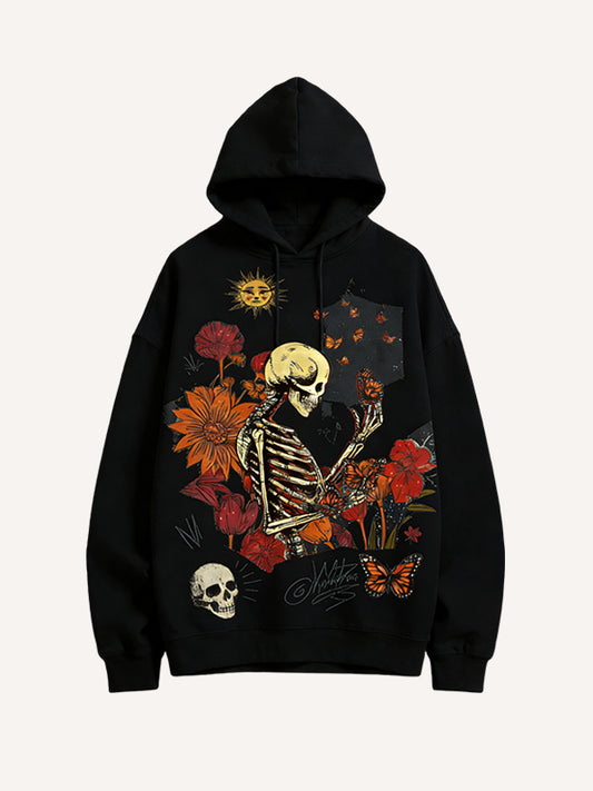 Sweatshirt with a print symbolizing undying love