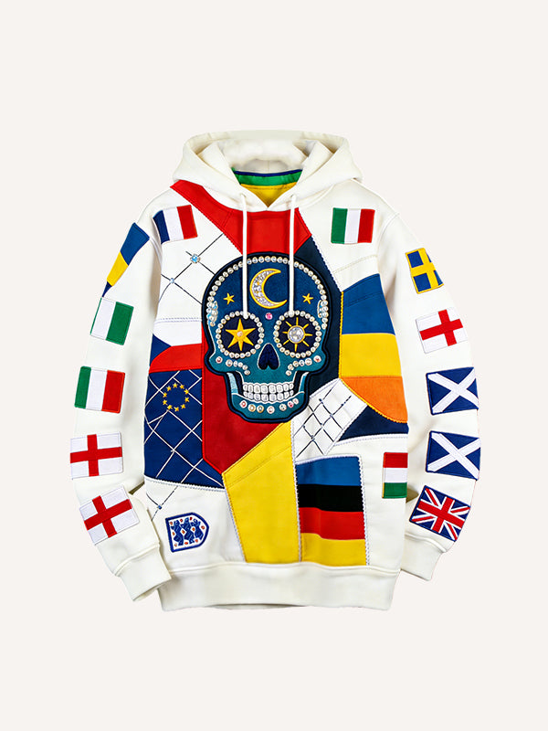 European Legion Patchwork Textured Print 3D Process Hoodie