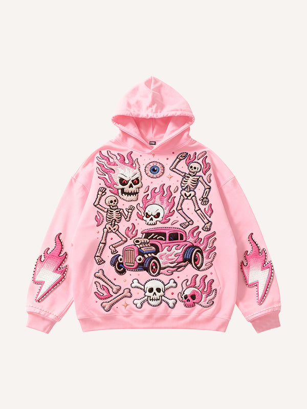 Hellfire vs Alien Monsters Script Hoodie