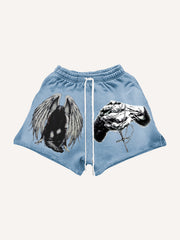 Angels Everywhere Print Shorts
