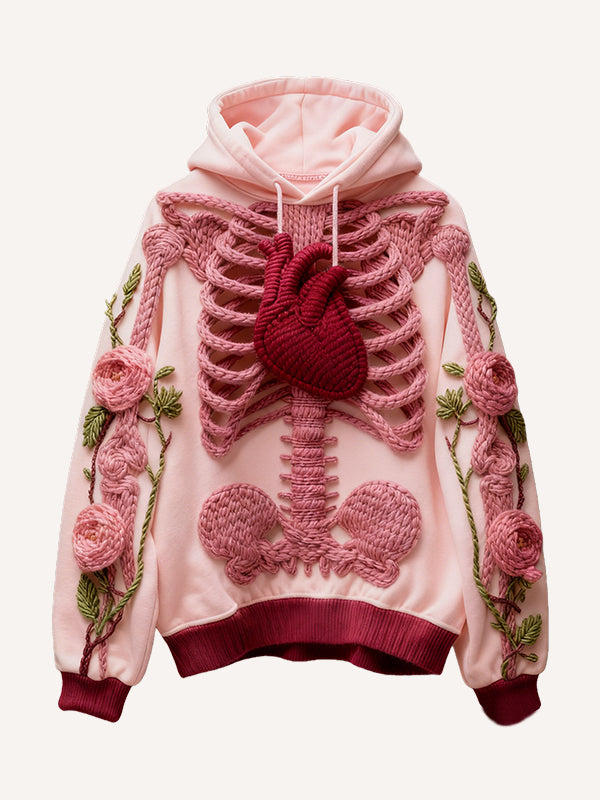 High-definition printed comfort sweatshirt with imitation knit technology