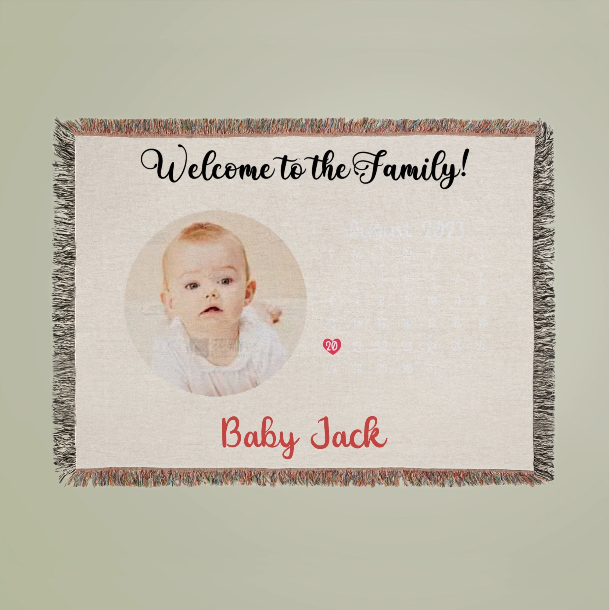 Welcome to the Family! Woven Blanket