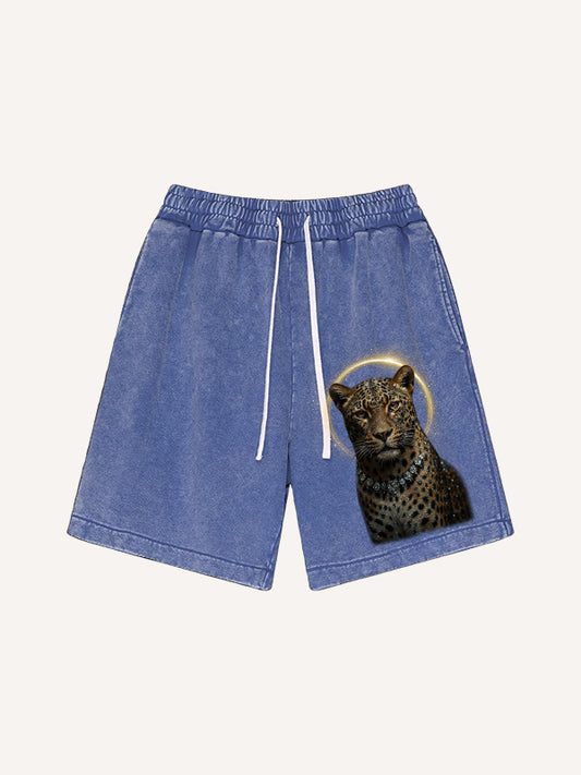 Heart Like a Cheetah Washed Cotton Shorts