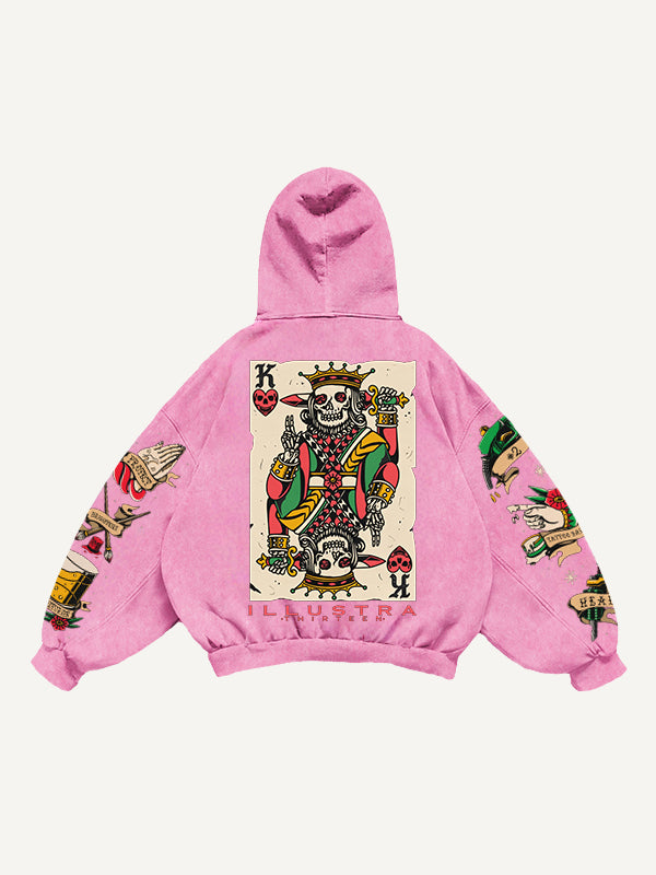 Skull King Playing Card Street Tattoo Sweatshirt