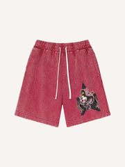 No one should be the clown in love Pure cotton printed shorts