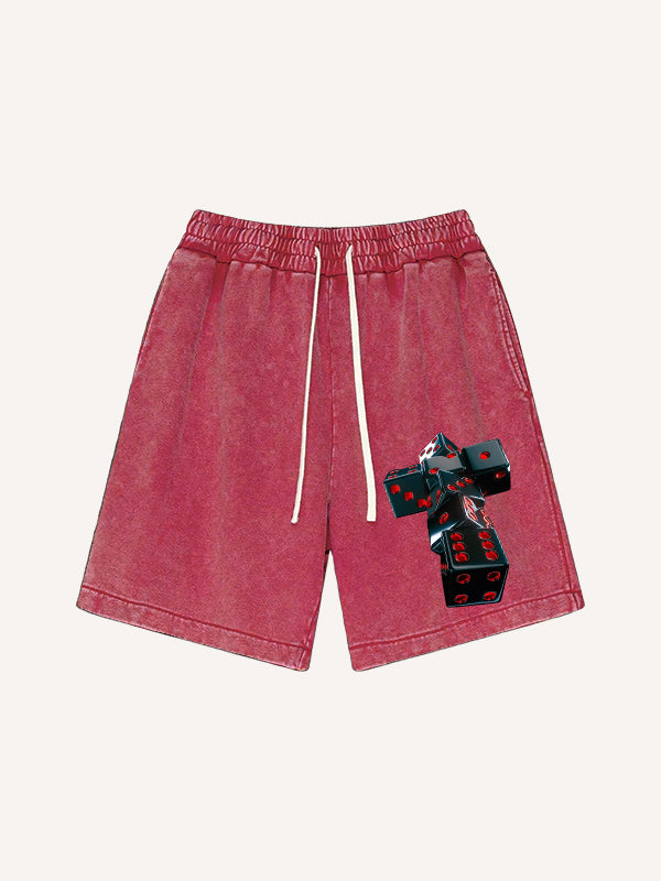 Faith is not a gamble but a testament to order Pure cotton printed shorts