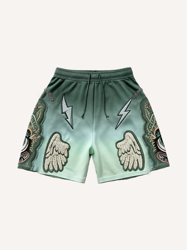 Flying Eye of Truth or Gods Eye Gradient Shorts