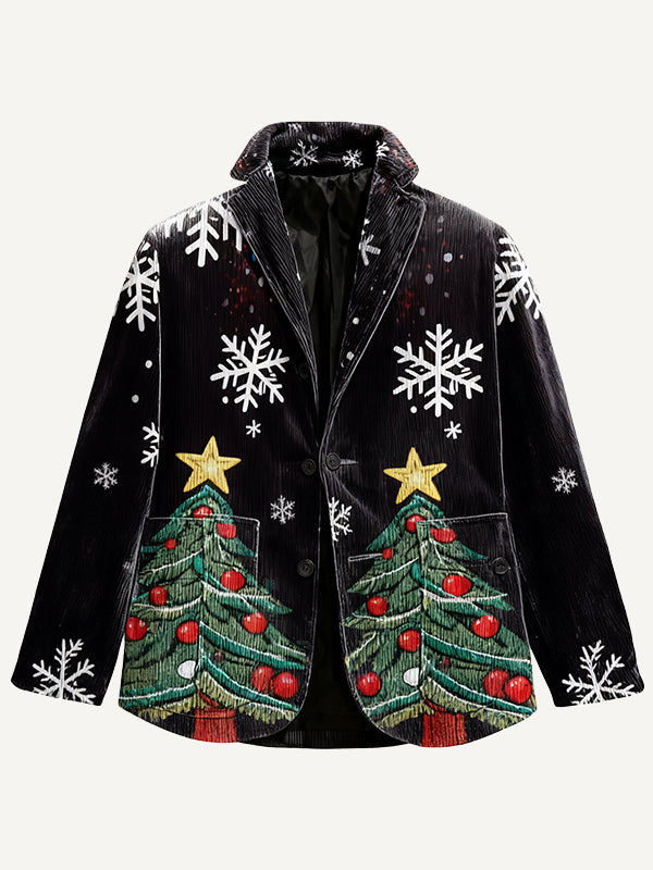 Christmas parody skeleton grandpa theme various artist-printed blazers