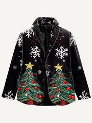 Christmas parody skeleton grandpa theme various artist-printed blazers