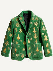 Christmas parody skeleton grandpa theme various artist-printed blazers