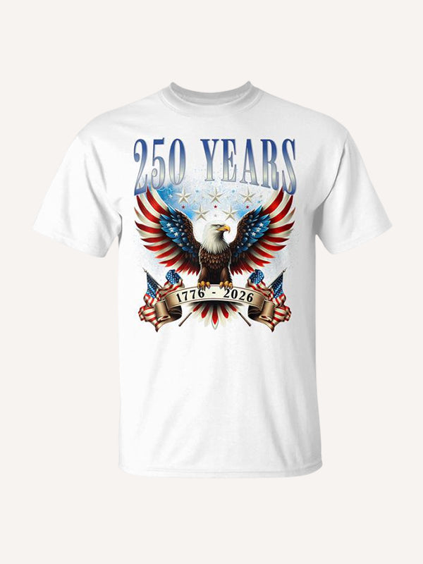 4Th July American Flag Eagle Vintage 250 Years 1776 2026 T-Shirt