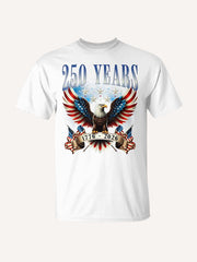 4Th July American Flag Eagle Vintage 250 Years 1776 2026 T-Shirt