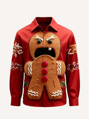 Angry Gingerbread Man Fashion Shirt