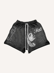Zippered distressed Mary Bless Me trendy shorts