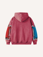 Pure cotton printed tiger descending the mountain high-end gift hoodie for personal wear