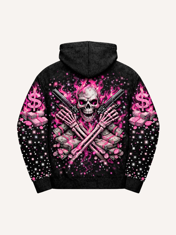 Silent Burst Hell Is Call Graphic Print Hooded Sweatshirt