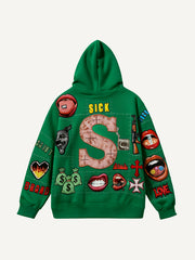 Dangerous Red Lips Comfortable Hooded Sweatshirt