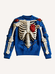Knit Sweater Imitation 3D Ultra HD Graphic Print Hoodie
