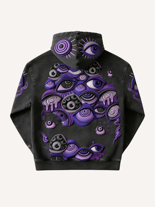 Hundred-Eyed Demon Lord printed high-end hooded sweatshirt