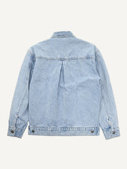 Celebrity-endorsed washed denim jacket for all seasons