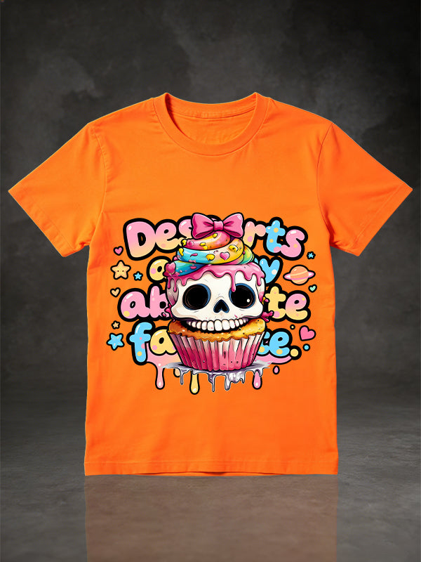 Desserts Fate Cute Skull Cupcake Graphic Tee