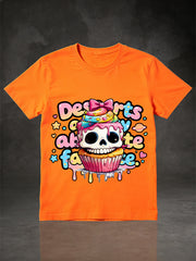 Desserts Fate Cute Skull Cupcake Graphic Tee