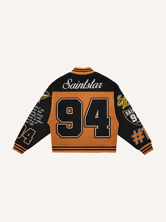 Stylish lightweight printed baseball jacket