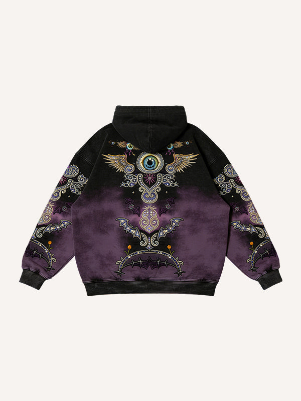 Giant Eye Print Sweatshirt with Tears Flowing Like a River