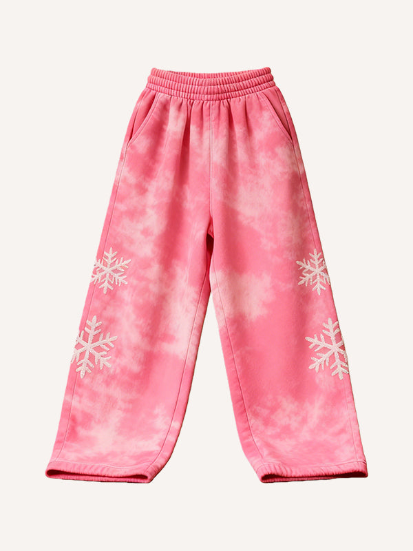 Sparkling Snowflake-themed Hooded Christmas Pants