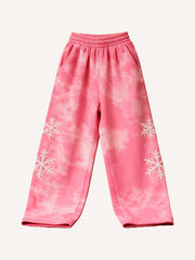 Sparkling Snowflake-themed Hooded Christmas Pants