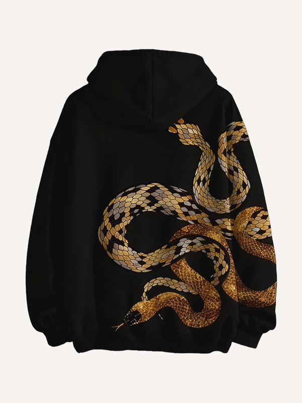 Golden Snake Flying Free and Unrestrained Fashion Hoodie