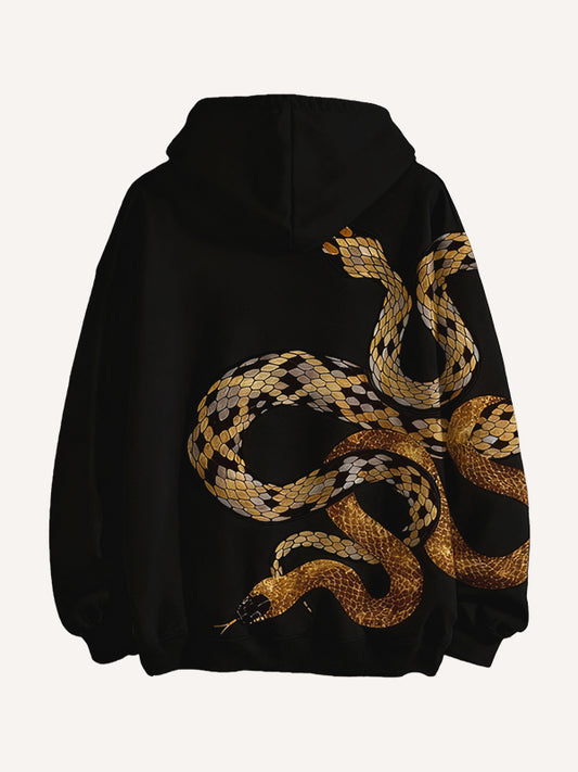 Golden Snake Flying Free and Unrestrained Fashion Hoodie