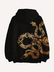 Golden Snake Flying Free and Unrestrained Fashion Hoodie