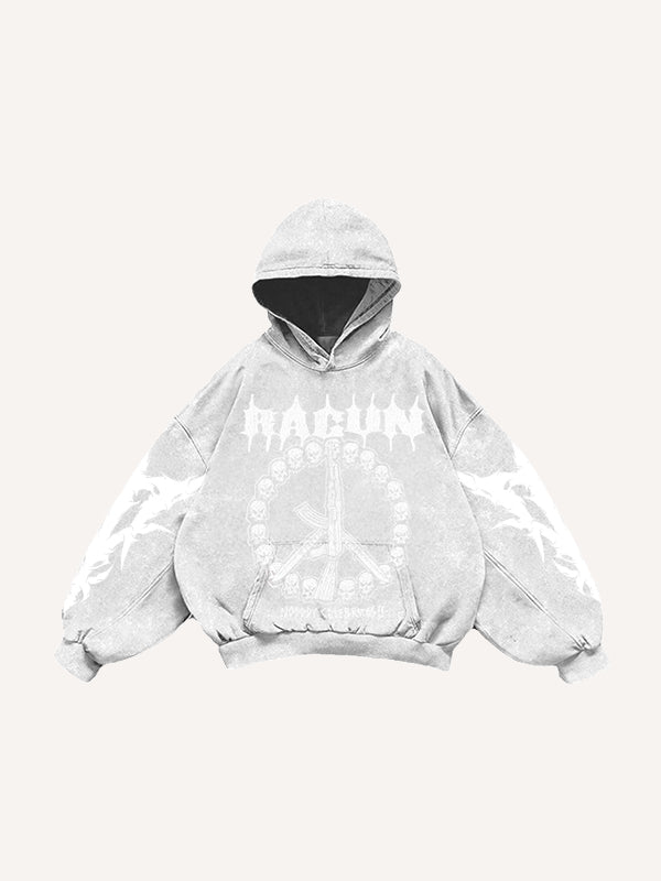 Skull AK hand-painted hip-hop sweatshirt