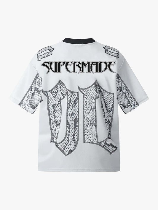 Jersey Style Snake Print T-Shirt