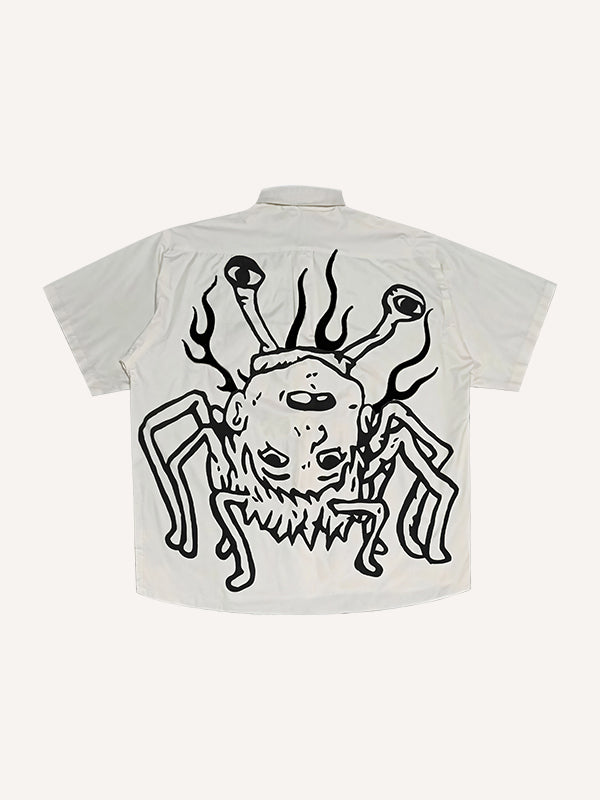Artist hand-painted high-end street fashion print cool shirt