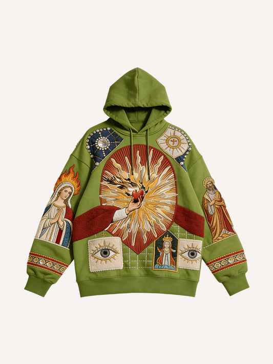 The Fire In My Heart Is Burning Constantly Print Hoodie