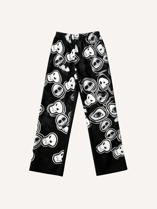 Gradient Evil Eye Print High-End Trousers