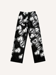 Gradient Evil Eye Print High-End Trousers