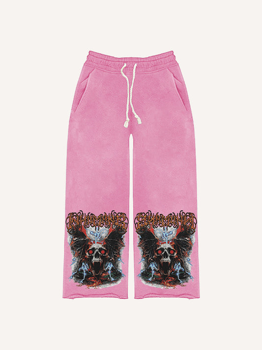 Artist-painted horror trousers