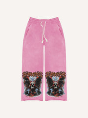 Artist-painted horror trousers