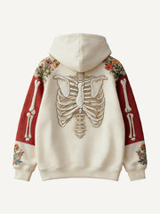 Embroidered Texture Love's Withered Bones Hoodie