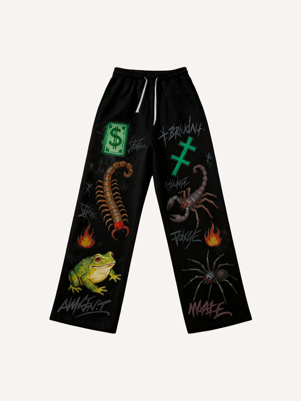 Broken Five Poisons Blessing Mysterious Powers of the East and West Printed Pants
