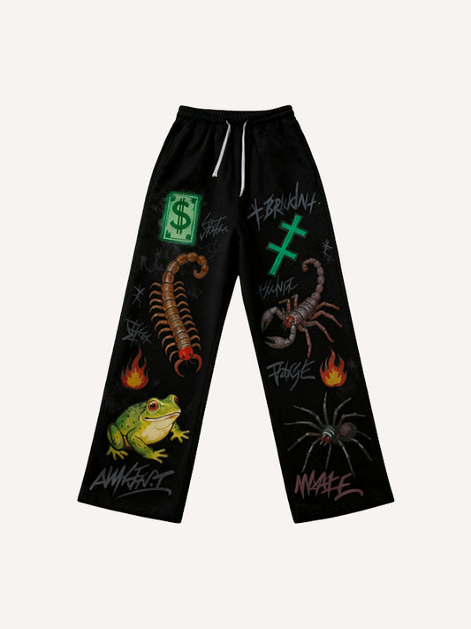 Broken Five Poisons Blessing Mysterious Powers of the East and West Printed Pants