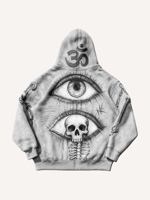 Prophet or Demon Eye Mysterious Power Print Hoodie