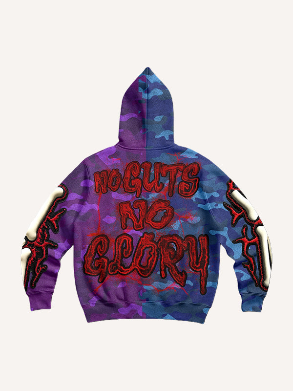 Two-tone skull cool goddess high-definition printed sweatshirt