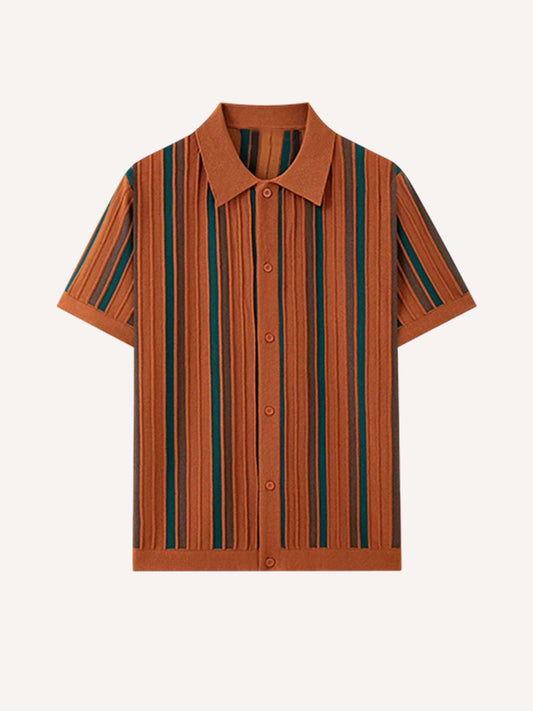 2026 Stylish Lapel Cool Breathable Knit Pullover