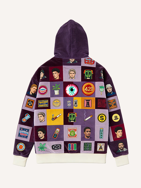 Each checkered print is a secret thickness print sweatshirt