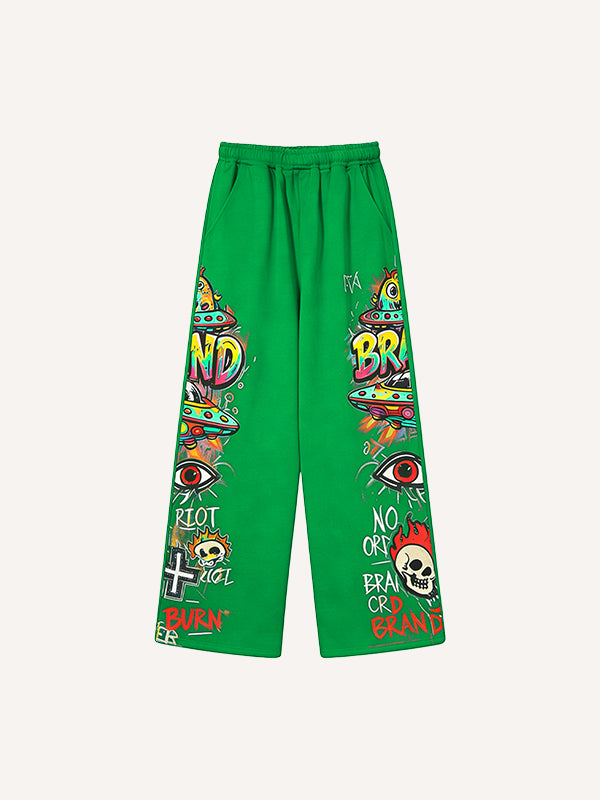 Invincible Monster Battle Warm Printed Pants