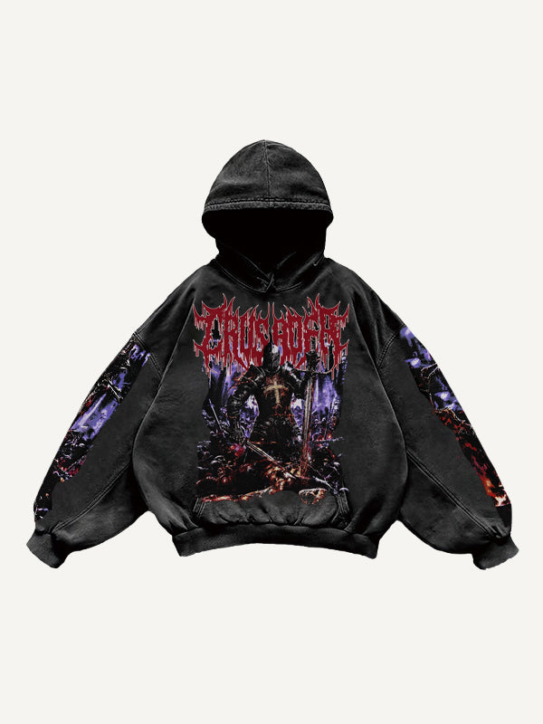 Hand-painted dark style rap sweatshirt
